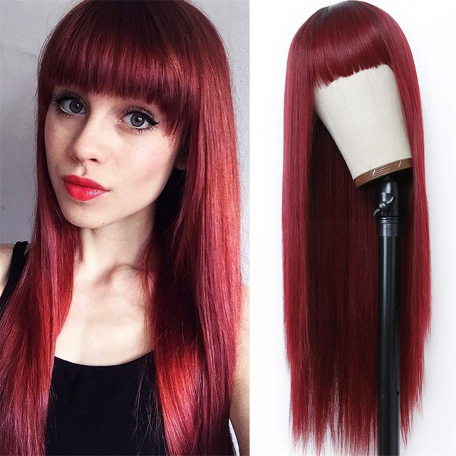 Perruque de cheveux de mode de fête de Cosplay Remy longue et droite pour les femmes,