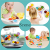 Jouets de bain à ventouse forte Spinner, fossettes rotatives, jouets sensoriels pour enfants