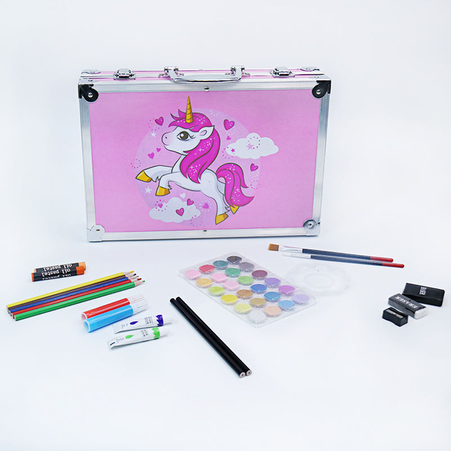 Ensemble non toxique de papeterie de marqueur de dessin du Corslet 145pcs d'art pour la peinture d'enfants