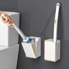 Brosse de nettoyage de toilette en plastique de remplacement de produits jetables fixés au mur